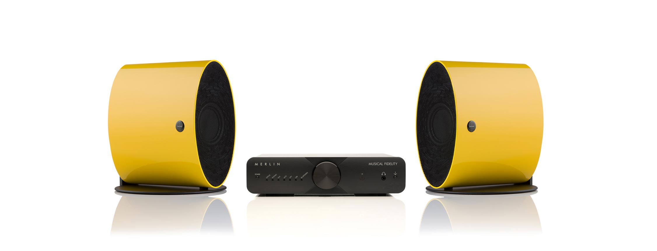 Merlin Yellow Loudspeakers by Musical Fidelity