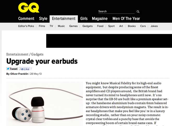 Image for GQ Magazine Loves the EB-50's 'Luxury Recording Studio' Sound